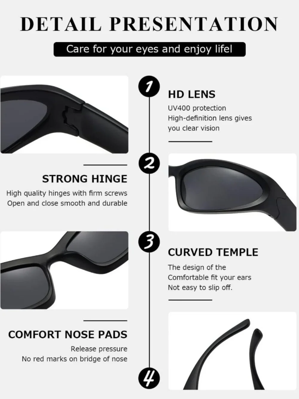 Y2K Oval Polarized Sunglasses for Men & Women | UV400 Protection, Sport Shades